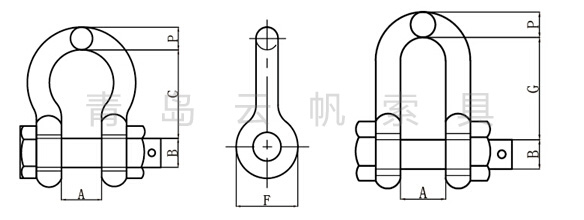 美式模锻弓型卸扣型号规格