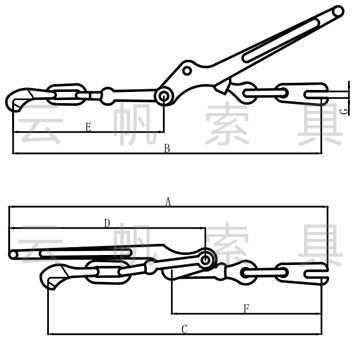 抓钩式紧索具型号规格