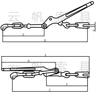 抓钩式紧索具规格型号