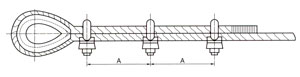 钢丝绳卡头的安装示意图